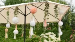 Sonnenschirm fuer eine Gartenparty dekorieren: Kreative DIY-Ideen